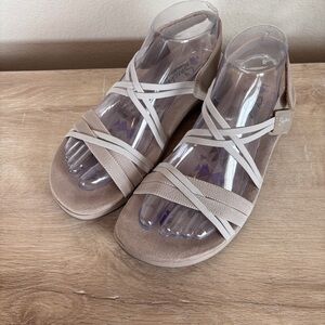 Skechers Reggae Slim Takes Two Sandal Gray Size 8‎